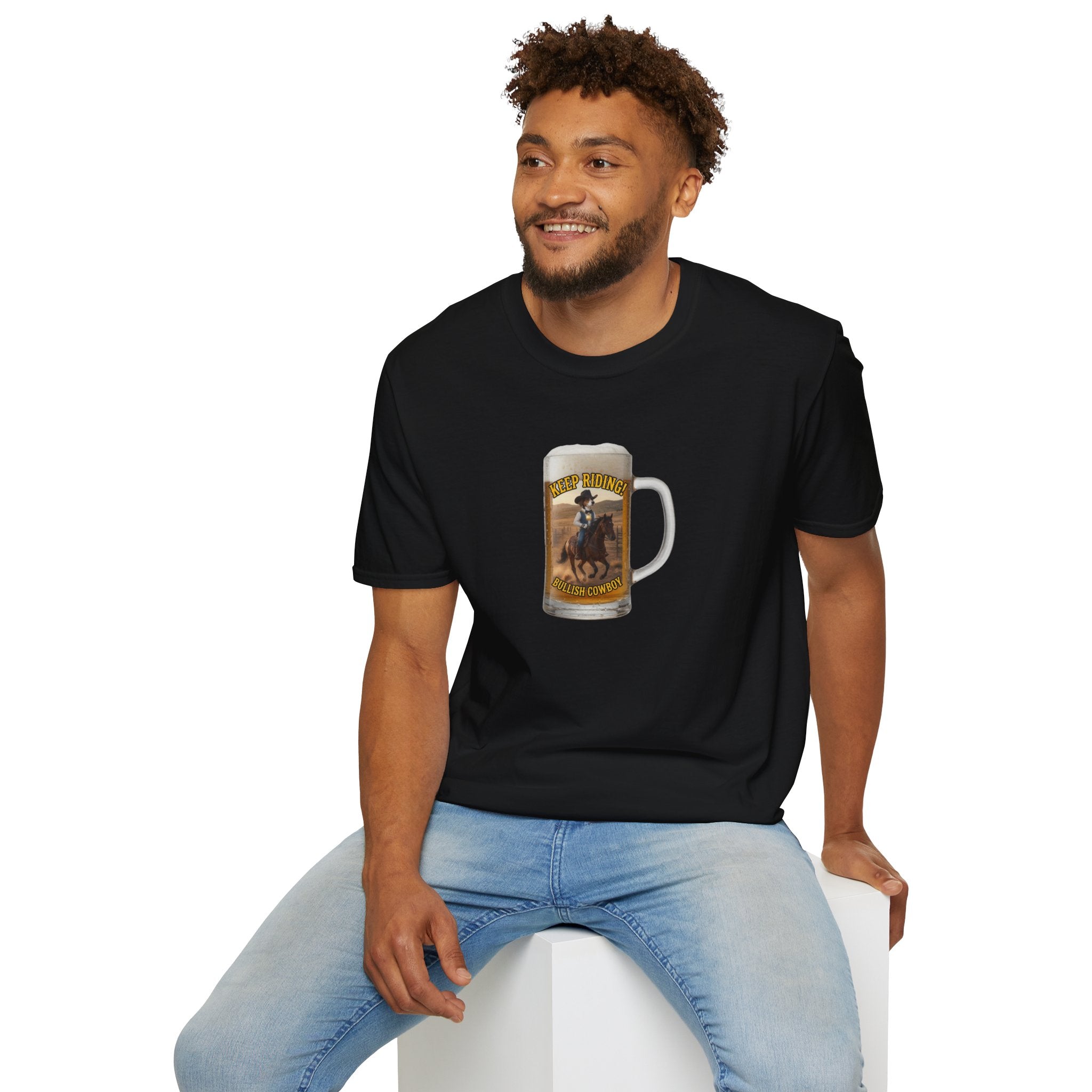 Keep Riding Beer - Unisex Softstyle T-Shirt