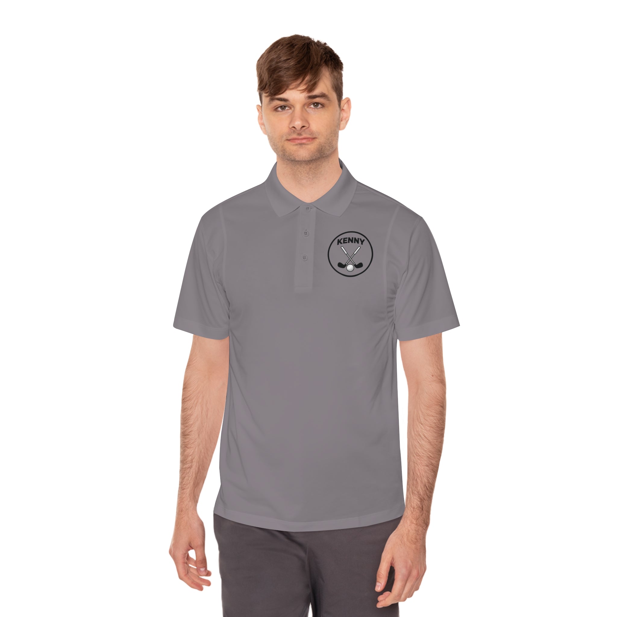 Logo Large Men's Sport Polo Shirt